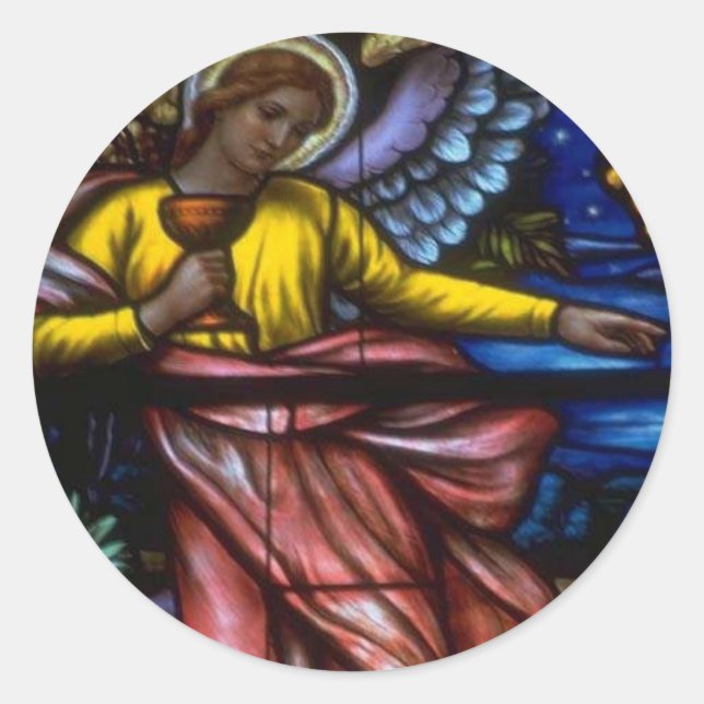 Church Windows 042 Classic Round Sticker (Front)