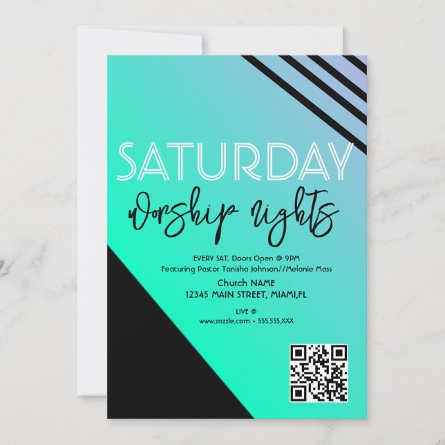 Church Worship Nights Youth Ministry Flyers Invitation (Front)