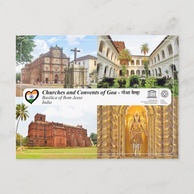 Churches & Convents of Goa, Basilica of Bom Jesus Postcard (Front)