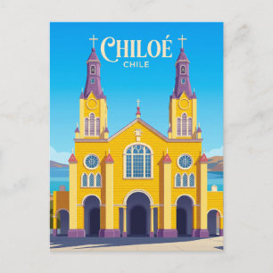 Churches of Chiloe Chile Postcard