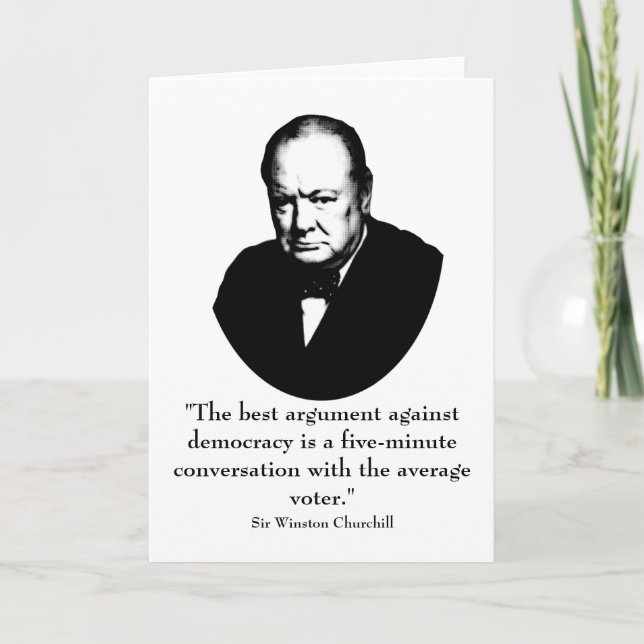 Churchill and Funny Quote Card (Front)