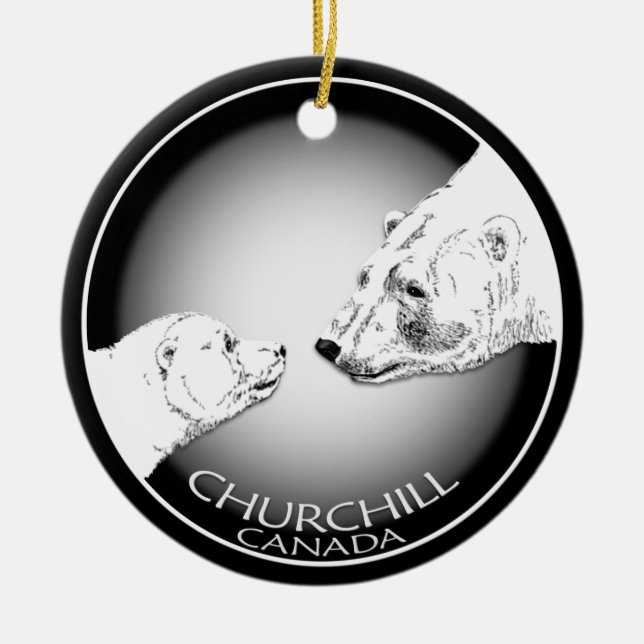 Churchill Canada Ornament Polar Bear Art Keepsake (Front)