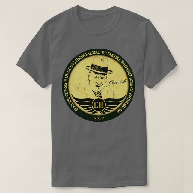 Churchill Circle Pin T-Shirt (Design Front)
