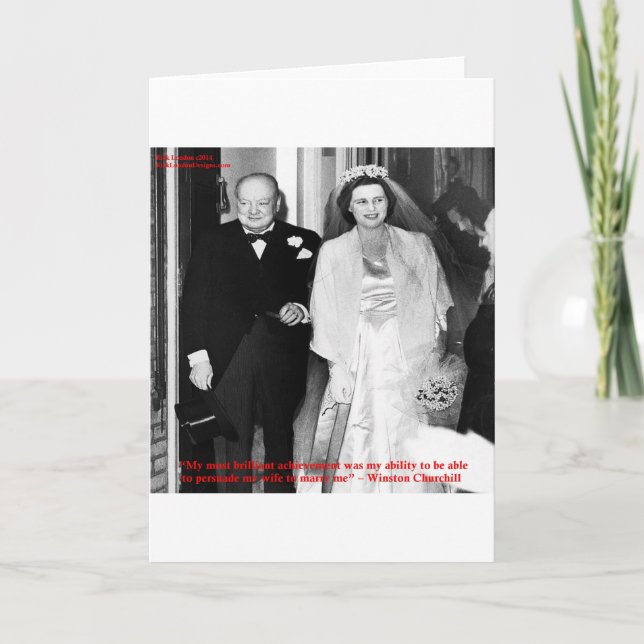 Churchill & Famous Marriage Quote Card (Front)