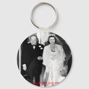 Churchill & Famous Marriage Quote Key Ring