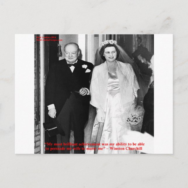 Churchill & Famous Marriage Quote Postcard (Front)
