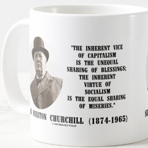 Churchill Inherent Vice Of Capitalism Virtue Quote Coffee Mug