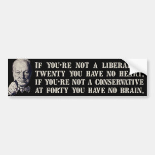 Churchill on Conservatives and Liberals Bumper Sticker