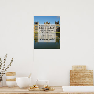 Churchill Success Quote Blenheim Palace Poster
