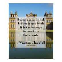 Churchill Success Quote Blenheim Palace Poster