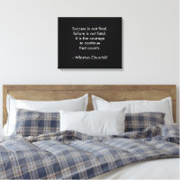 Churchill Success Quote Modern Office Canvas Art