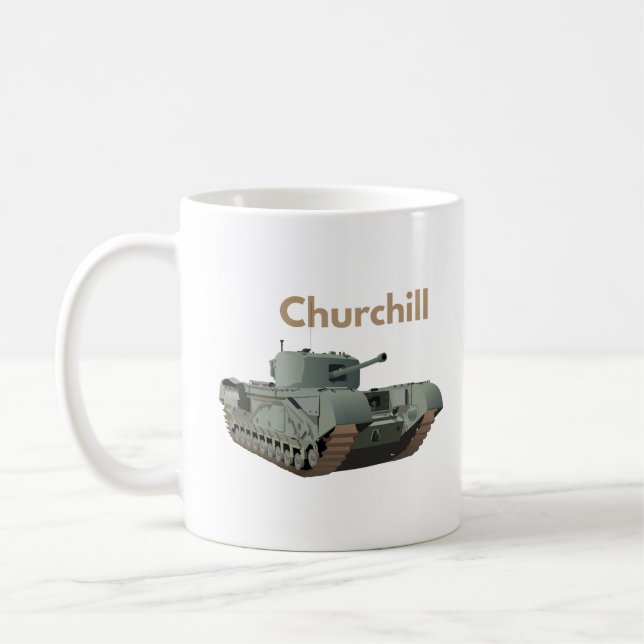 Churchill WW2 British Tank Coffee Mug (Left)