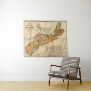 Church's mineral map of Nova Scotia Tapestry