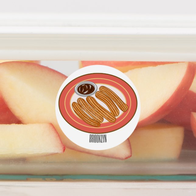 Churro cartoon illustration  (Affixed)