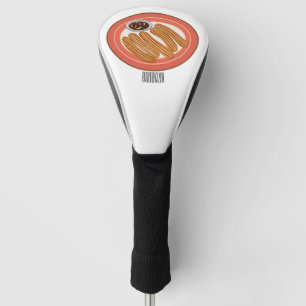 Churro cartoon illustration golf head cover