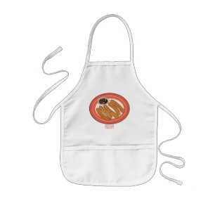 Churro cartoon illustration kids apron