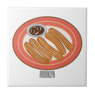Churro cartoon illustration tile