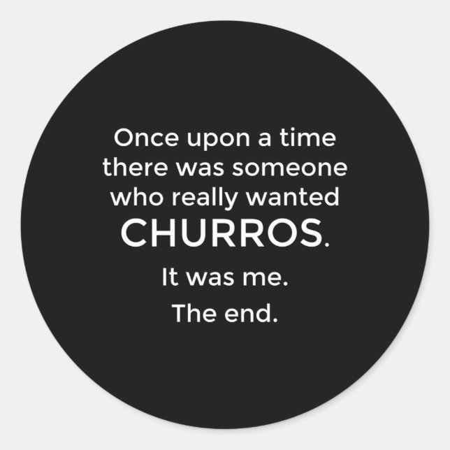 Churro Churros Classic Round Sticker (Front)