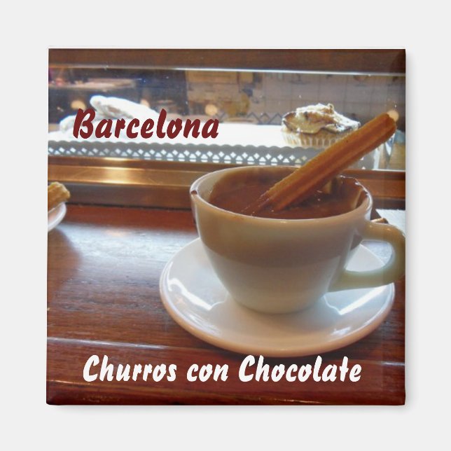 Churros con Chocolate, Barcelona Magnet (Front)