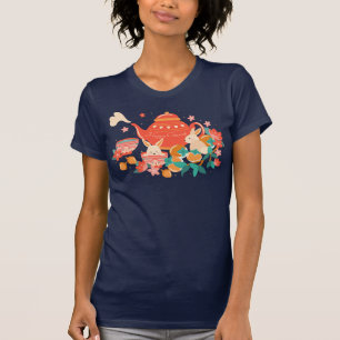 Chuseok Mid-Autumn Festival Teapot and Bunnies T-Shirt