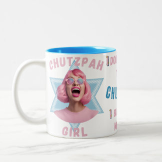 Chutzpah Girl Two-Tone Coffee Mug