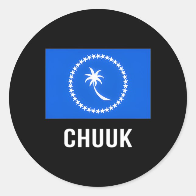 Chuuk Flag Chuukese Classic Round Sticker (Front)