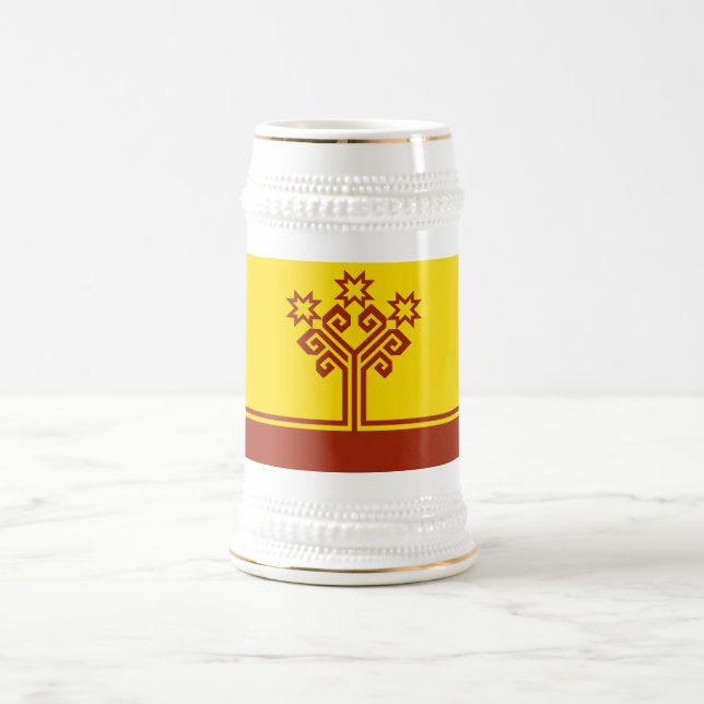 Chuvashia Flag Beer Stein (Center)