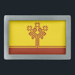 Chuvashia Flag Belt Buckle<br><div class="desc">Patriotic flag of Chuvashia.</div>