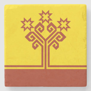 Chuvashia Flag Stone Coaster