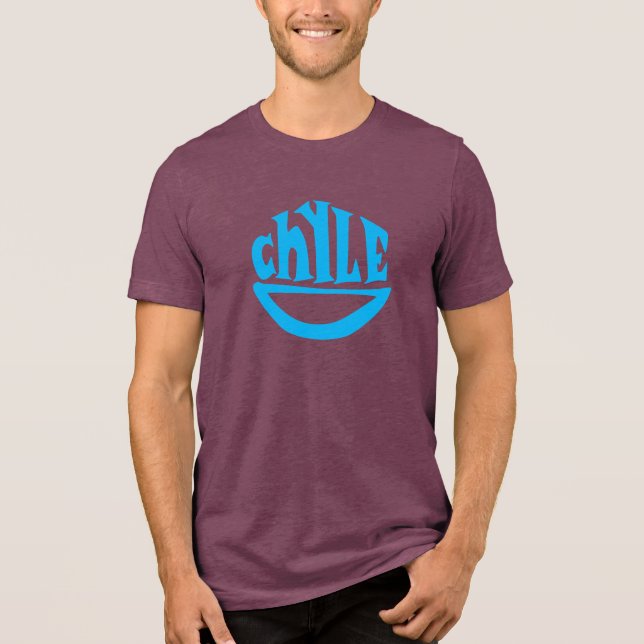 Chyle Smile Maroon & Blue T-Shirt Tri-Blend Shirt (Front)
