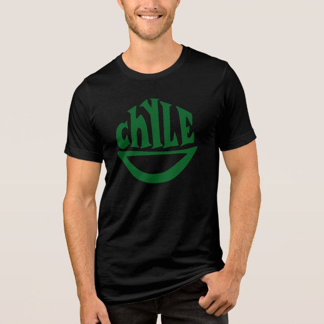 Chyle Smile Special Edition Green & Black T-Shirt Tri-Blend Shirt (Front)