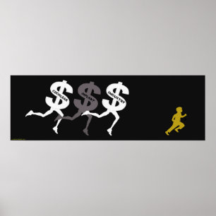 CI chases Deaf Child as it wants gold ears 36x12 Poster