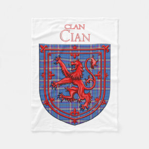 Cian of Ely Tartan Scottish Plaid Fleece Blanket