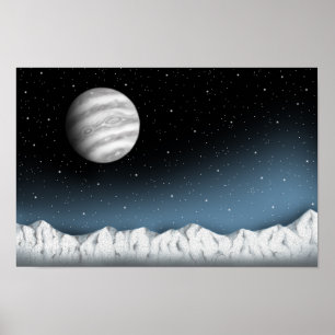 Ciant star viewed from the icy horizon. poster