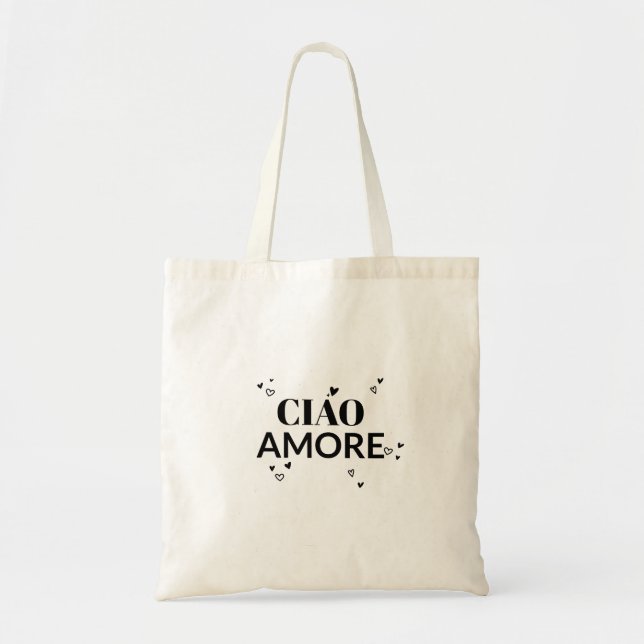 Ciao Amore Hearts Hello Love Tote Bag (Front)