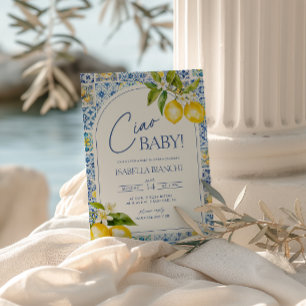 Ciao Baby Amalfi Coast Lemon Baby Shower Invitation