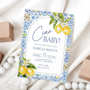 Ciao Baby Amalfi Coast Lemon Shower Invitation