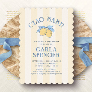 Ciao Baby Amalfi Lemon Baby Shower Invitation