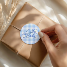 Ciao Baby Amalfi Lemon Blue Gingham Baby Shower
