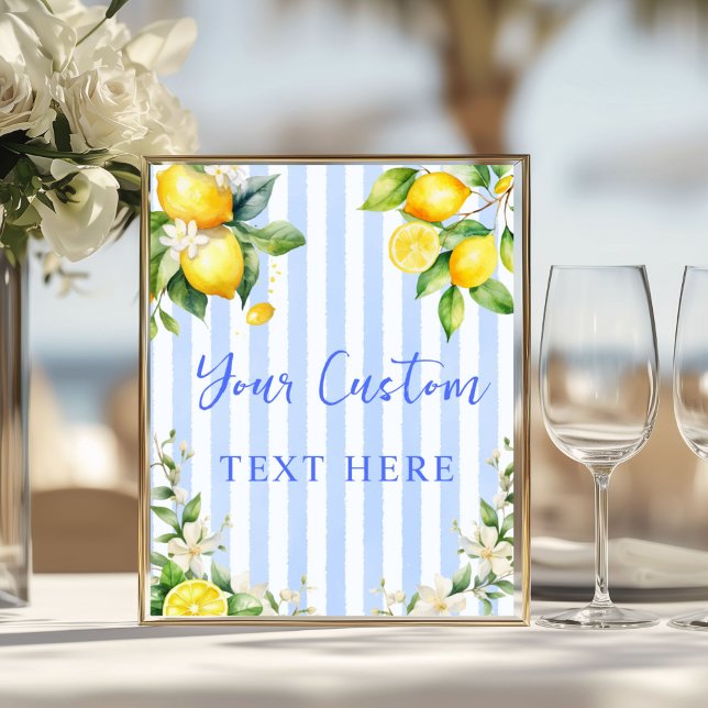 Ciao Baby Citrus Lemon Custom Sign (Ciao Baby Lemon Citrus Customizable sign)