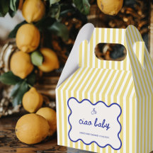 Ciao Baby Hand Drawn Blue & Yellow Baby Shower
