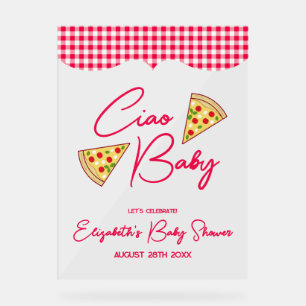Ciao Baby Italian Baby Shower Acrylic Sign