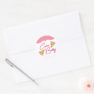 Ciao Baby Italian Baby Shower Classic Round Sticker