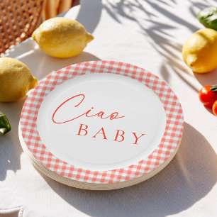 Ciao Baby Italian Baby Shower Paper Plate
