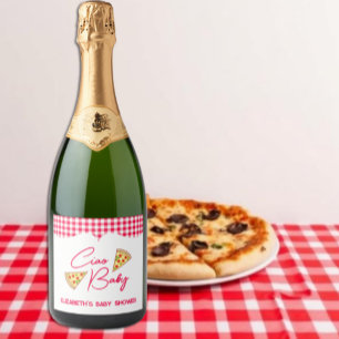 Ciao Baby Italian Baby Shower Sparkling Wine Label