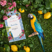 Ciao Baby Italian Blue Tile Lemons Baby Shower
