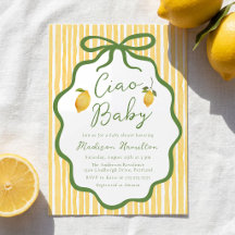 Ciao Baby Italian Lemon Baby Shower
