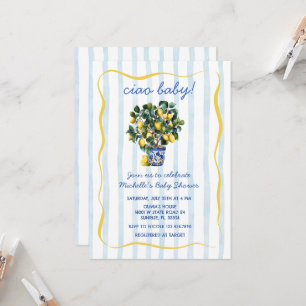 Ciao Baby Italian Lemon Baby Shower Invitation