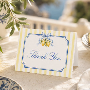 Ciao Baby Italian Lemon Baby Shower  Thank You Card
