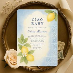Ciao Baby Italian Lemons Baby Shower Invitation